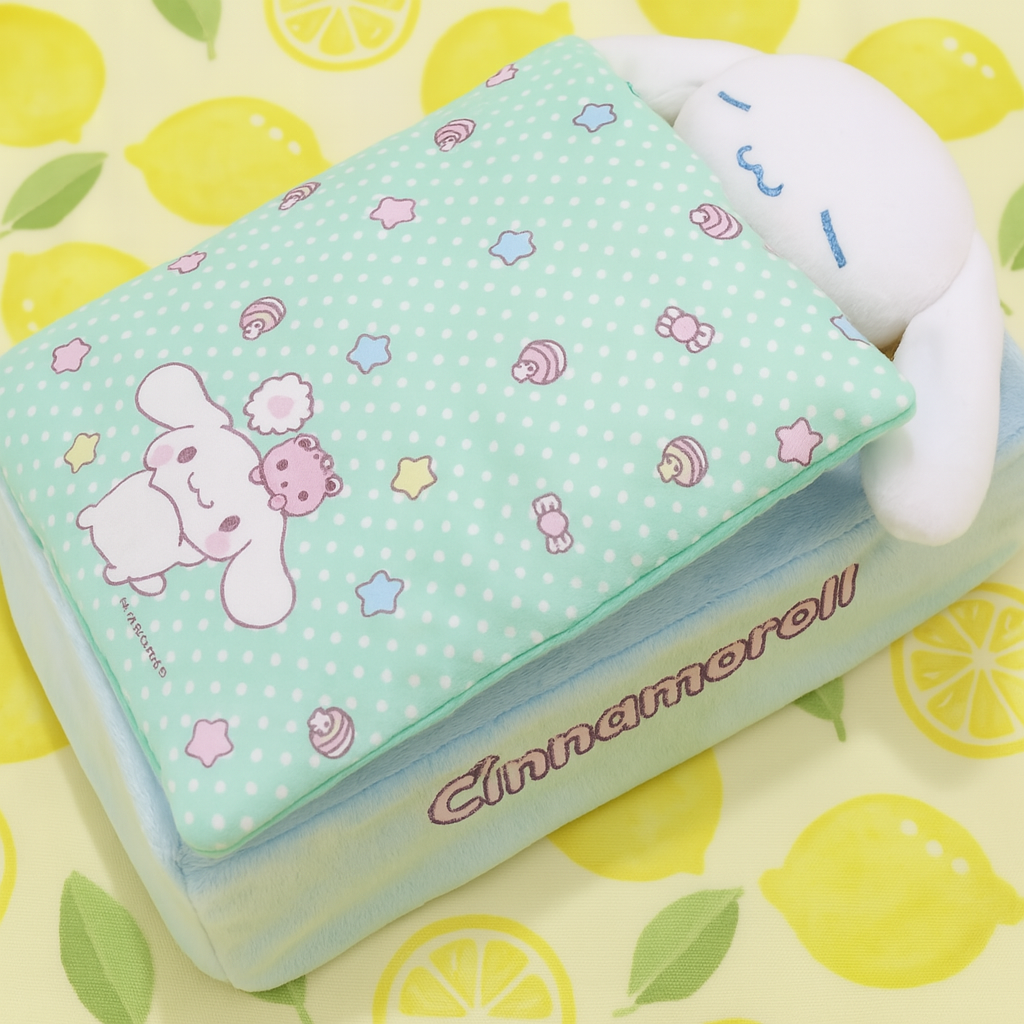 Sanrio Cinnamoroll Kuji Bed style tissue box cover - Learning Squeezy